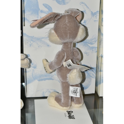 626 - A BOXED STEIFF LIMITED EDITION 'BUGS BUNNY', with grey and white mohair and cotton, gold coloured ea... 