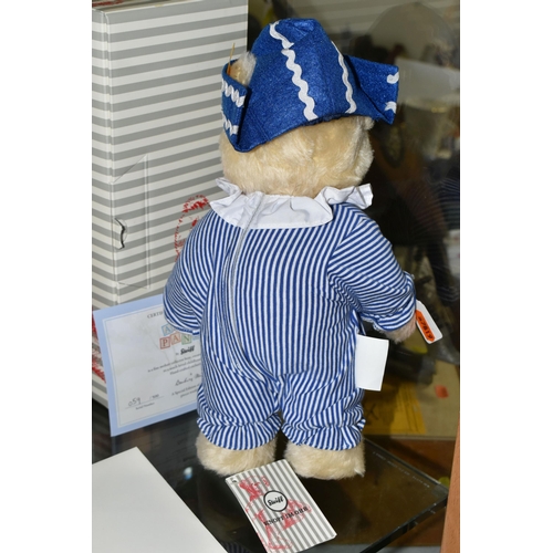 631 - A BOXED STEIFF LIMITED EDITION 'ANDY PANDY', the character with vanilla mohair and cotton covering, ... 