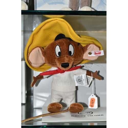 633 - A BOXED STEIFF LIMITED EDITION 'SPEEDY GONZALES', the character with brown mohair and cotton coverin... 