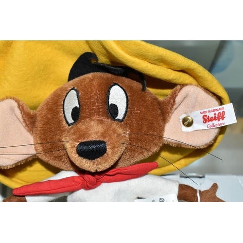 633 - A BOXED STEIFF LIMITED EDITION 'SPEEDY GONZALES', the character with brown mohair and cotton coverin... 