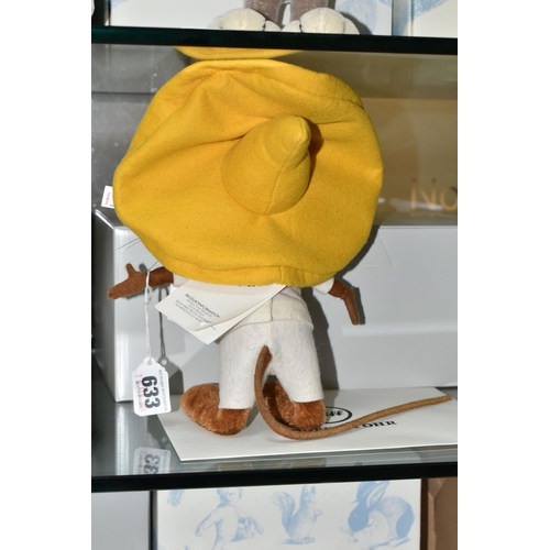 633 - A BOXED STEIFF LIMITED EDITION 'SPEEDY GONZALES', the character with brown mohair and cotton coverin... 