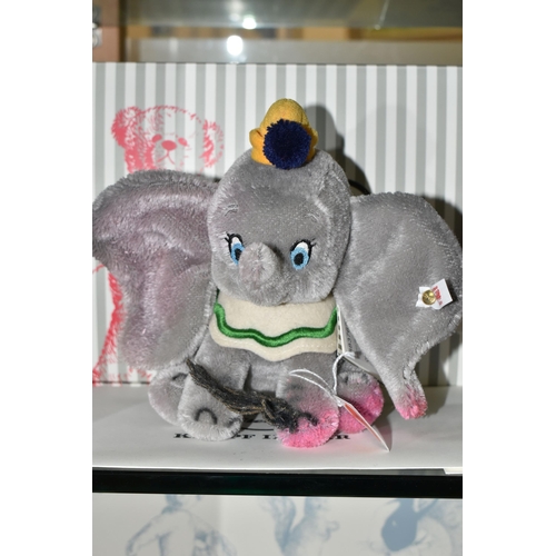 635 - TWO BOXED STEIFF LIMITED EDITION DISNEY CHARACTERS, comprising 'Jiminy Crickett', with mohair and wo... 