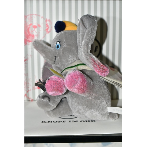 635 - TWO BOXED STEIFF LIMITED EDITION DISNEY CHARACTERS, comprising 'Jiminy Crickett', with mohair and wo... 