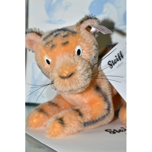 641 - A BOXED STEIFF LIMITED EDITION 'TIGGER', the Winnie the Pooh character with black and apricot mohair... 