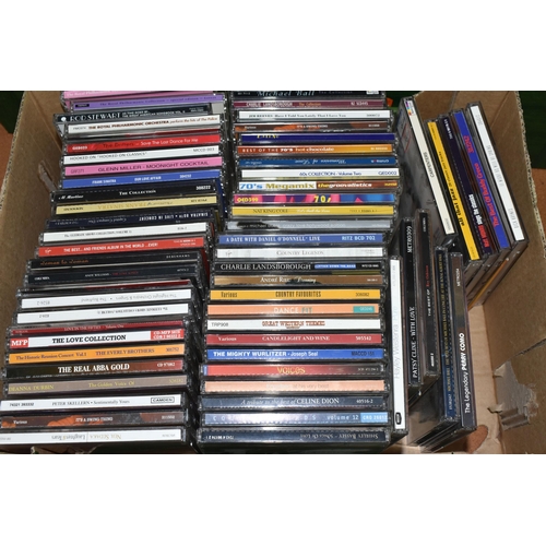 653 - THREE BOXES OF BOOKS AND CDS, to include over thirty assorted hardback novels and a collection of ap... 