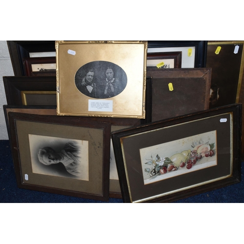 655 - A SMALL QUANTITY OF PICTURES AND PRINTS ETC, to include two unframed early 20th century oils on boar... 