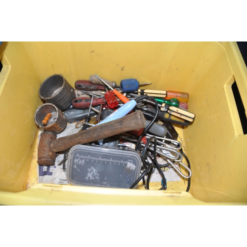 1060 - THREE TRAYS CONTAINING TOOLS including a Spencer Franklin lever pump, a centre square, a Rabone and ... 