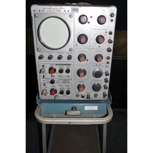 1096 - A VINTAGE TEKTRONIX TYPE 545B OSCILLOSCOPE ON STAND (UNTESTED as no plug fitted)