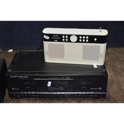 1099 - A BLAUPUNKT BPA10B-B1 DAB RADIO, a ION Tape 2 PC tape player (both PAT pass and working) and a Bush ... 