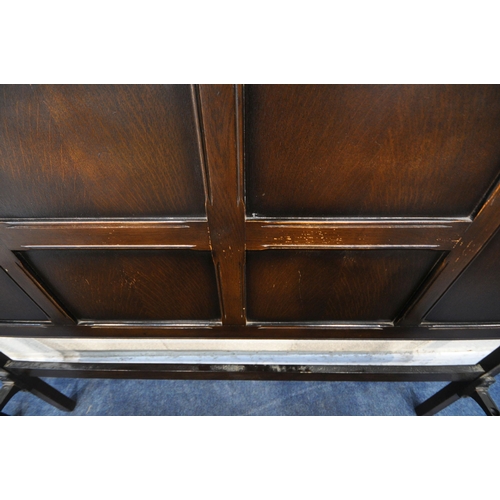 1338 - A 20TH CENTURY OAK 4F6 BEDSTEAD, with vonos side rails, no slats (condition report: surface marks an... 