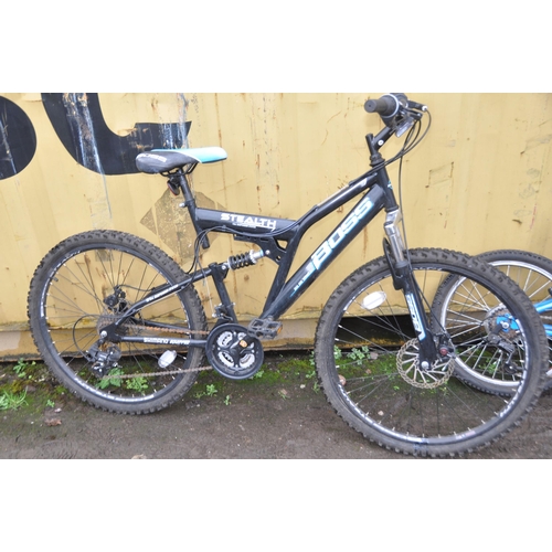 1026 - A STEALTH BOSS GENTS MOUNTAIN BIKE with front and rear suspension and disc brakes 21 speed Shimano t... 