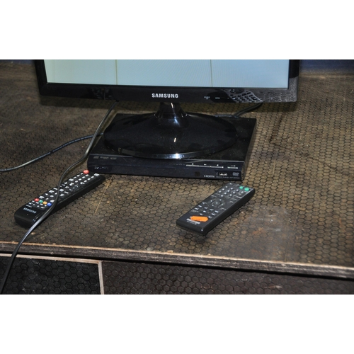 1055 - A SAMSUNG LT19C300EW/EN 19in TV with remote and a Sony DVP-SR760H DVD player with remote (both PAT p... 