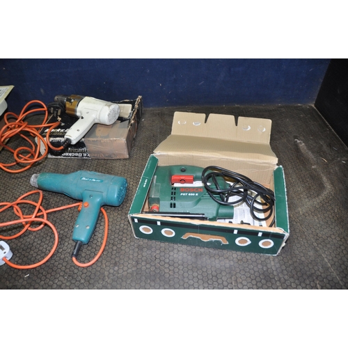 1064 - FOUR POWER TOOLS including a new and unused Black and Decker Mouse sander, a Bosch PST650E jigsaw (P... 