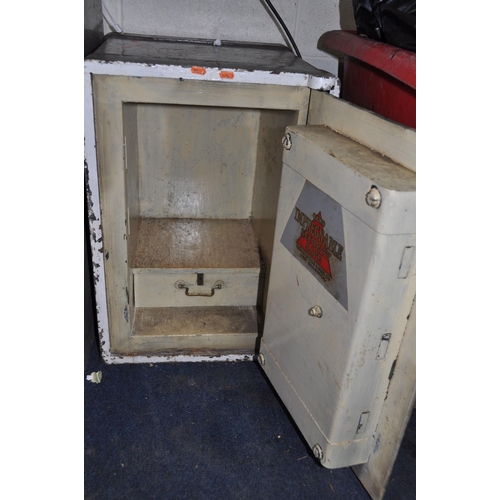 1098 - A VINTAGE T.WITHERS AND SONS SAFE width 46cm depth 49cm height 66cm with 2 keys (no key to internal ... 