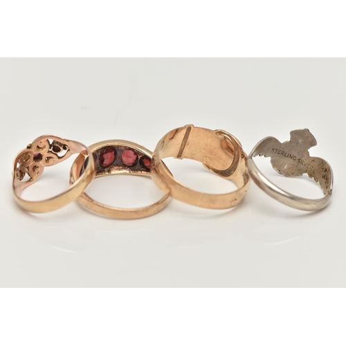 15 - A SELECTION OF EARLY TO MID 20TH CENTURY RINGS, to include an early to mid-20th century white metal ... 