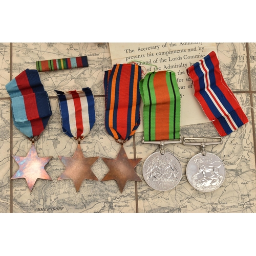 103 - ASSORTED ITEMS, to include a WWII medal with ribbon, a WWII Defence medal with ribbon both not award... 