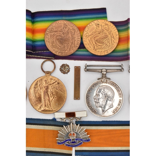 104 - WORLD WAR ONE MEDALS, to include a 1914-1918 service medal awarded to '30463 PTE.W.Renwick R.Scots',... 