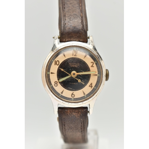 99 - TWO GENTS 'SMITHS' WATCHES, the first with manual wind, round two tone black and gold dial, signed '... 