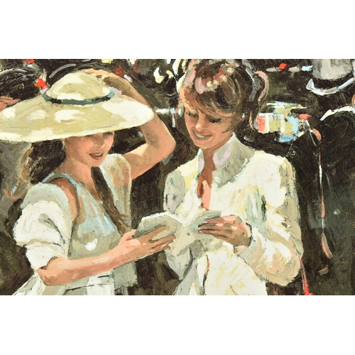 301 - SHERREE VALENTINE DAINES (BRITISH 1959) 'RACE DAY ELEGANCE', a signed limited edition print on board... 