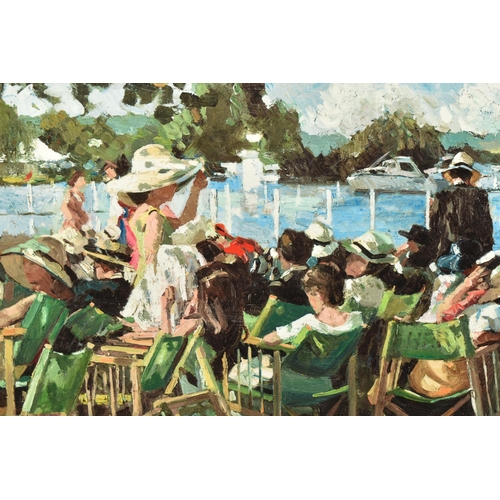 302 - SHERREE VALENTINE DAINES (BRITISH 1959) 'REGATTA MEMORIES', a signed limited edition print on board,... 