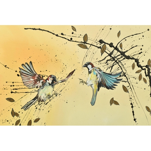 313 - KAY DAVENPORT (BRITISH CONTEMPORARY) 'TAKING FLIGHT', a signed limited edition print depicting birds... 