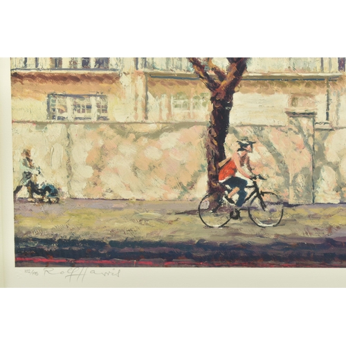 321 - ROLF HARRIS (AUSTRALIA 1930-2023) 'CYCLIST, BAYSWATER ROAD', a signed limited edition print on paper... 