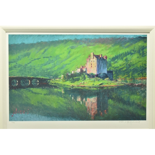 322 - ROLF HARRIS (AUSTRALIA 1930-2023)  'REFLECTION, EILEAN DONAN CASTLE' a signed limited edition print ... 