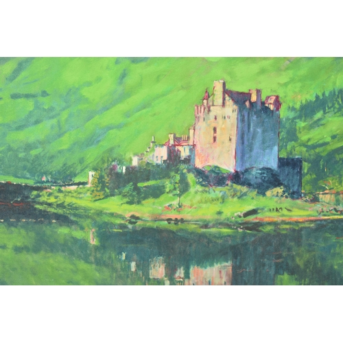 322 - ROLF HARRIS (AUSTRALIA 1930-2023)  'REFLECTION, EILEAN DONAN CASTLE' a signed limited edition print ... 