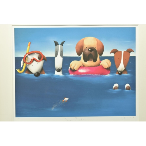 325 - DOUG HYDE (BRITISH 1972) 'DOGGIE PADDLE' a limited edition print on paper, depicting dogs in the sea... 