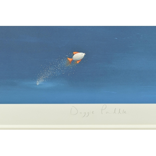 325 - DOUG HYDE (BRITISH 1972) 'DOGGIE PADDLE' a limited edition print on paper, depicting dogs in the sea... 