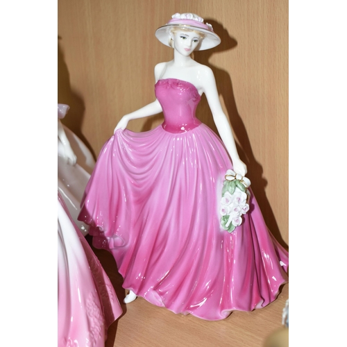 384 - A COALPORT LADIES OF FASHION FIGURINE, 'Barbara Ann', together with a limited edition 'Perfect Rose'... 