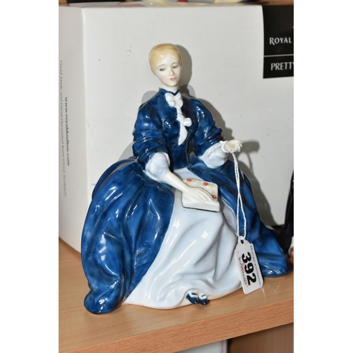 392 - THREE ROYAL DOULTON FIGURINES, comprising Laurianne HN2719, boxed Pretty Ladies: Rachel Best of the ... 