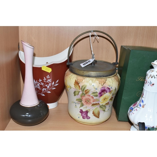 398 - A COLLECTION OF CERAMICS, ORNAMENTS, SWAROVSKI CRYSTAL AND METALWARE, to include a small Doulton Lam... 