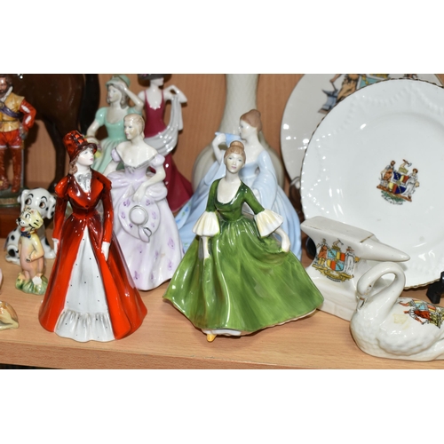 412 - A GROUP OF CERAMIC FIGURES, ETC, to include a Beswick Arab 'Bahrain' model no 1771 (both ears chippe... 