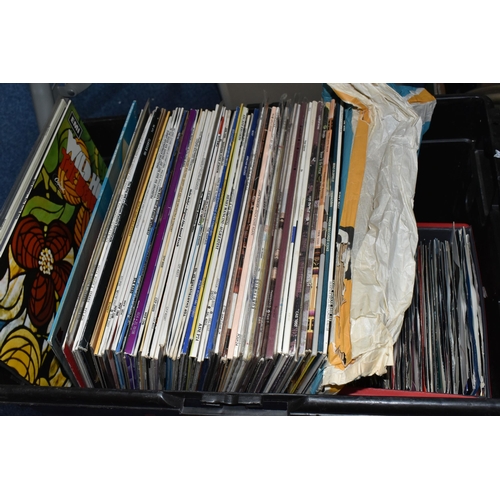 450 - TWO BOXES OF RECORDS, to include approximately one hundred and thirty LPs and 12'' singles, includin... 