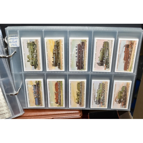 458 - SIX ALBUMS OF CIGARETTE CARDS containing approximately fifty-five sets from Gallaher, Ogden's, John ... 