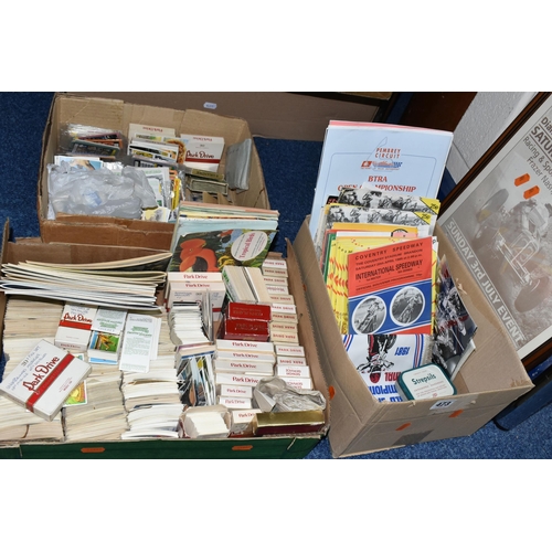 473 - THREE BOXES OF EPHEMERA containing a large collection of trade cards, full, part sets and odds in 6d... 