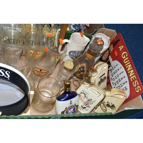 481 - THREE BOXES OF GUINNESS RELATED SUNDRIES AND ST. PATRICK'S DAY NOVELTY ITEMS, to include advertising... 