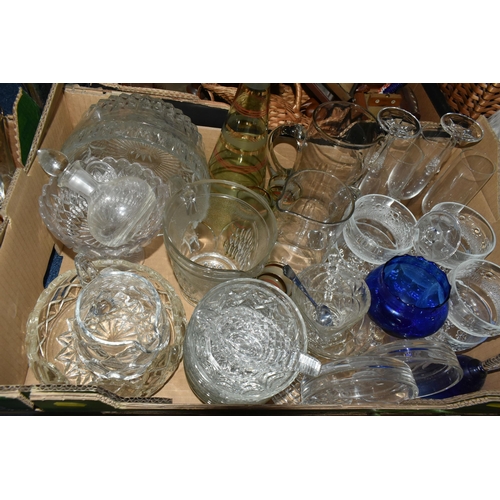 521 - SEVEN BOXES AND LOOSE CERAMICS, GLASS, METAL WARE AND SUNDRY ITEMS, to include a Wedgwood Embossed Q... 