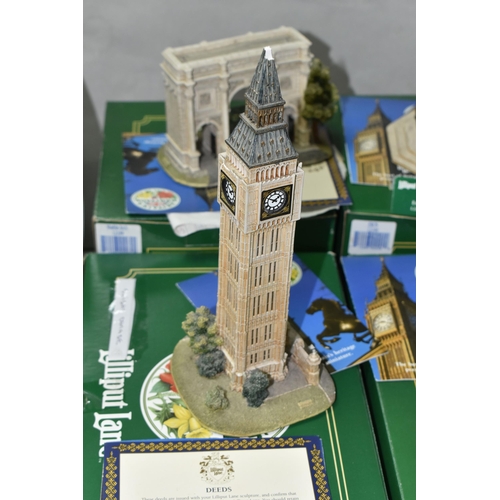 537 - A COLLECTION OF BOXED LILLIPUT LANE BRITAIN'S HERITAGE SCULPTURES, comprising Saint Paul's Cathedral... 