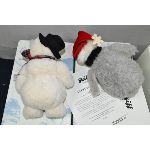 560 - TWO BOXED LIMITED EDITION STEIFF WINTER STEIFF BEARS, comprising 'Tapsy Penguin', height 20cm 036194... 