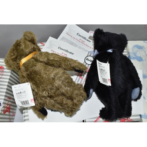 566 - TWO BOXED LIMITED EDITION STEIFF TEDDY BEARS, comprising 'Victoria, the Penny Black Bear', a Danbury... 