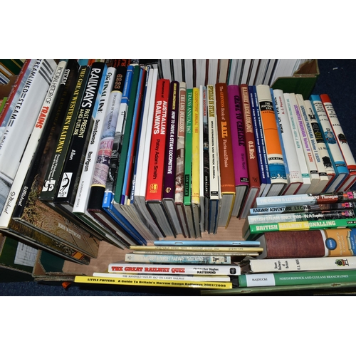 582 - FOUR BOXES OF BOOKS containing over 160 miscellaneous titles in hardback and paperback formats on th... 