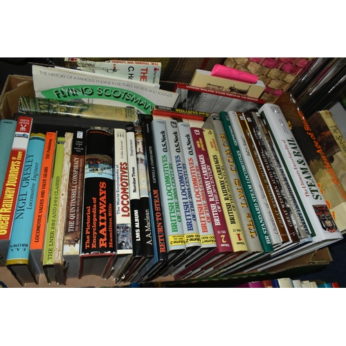 582 - FOUR BOXES OF BOOKS containing over 160 miscellaneous titles in hardback and paperback formats on th... 