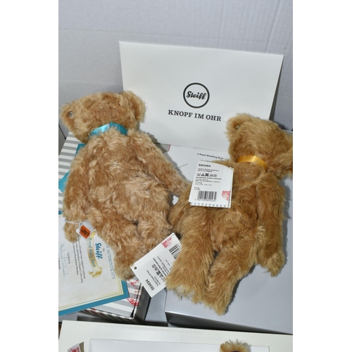 583 - TWO BOXED STEIFF TEDDY BEARS, comprising 'Royal Baby Bear', a Danbury Mint exclusive, jointed with g... 