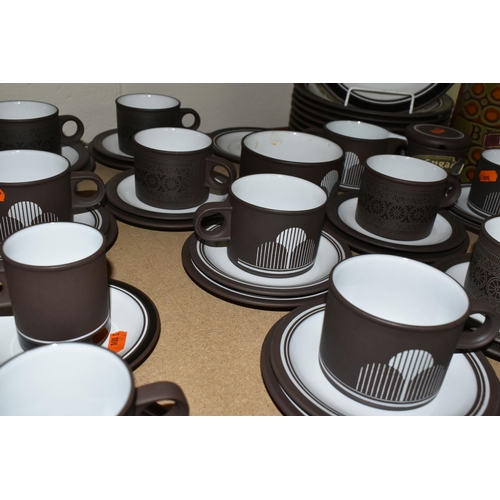 608 - HORNSEA TEA, COFFEE AND DINNER WARES ETC, to include five Contrast coffee cups and six saucers, six ... 