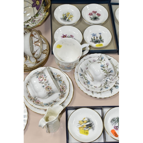 535 - A COLLECTION OF NAMED TEA AND COFFEE WARE, comprising a Royal Doulton 'Brambly Hedge' Summer cup and... 