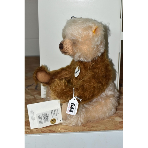 644 - A BOXED STEIFF BEAR, a Steiff Classic Latte Macchiato Bear, 001017, cream and brown mohair, height 3... 