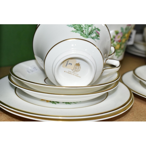 648 - BOXED ROYAL WORCESTER L'ATELIER ART EDITIONS 'THE WILD FLOWERS OF BRITAIN WEDDING TEA SET', to celeb... 