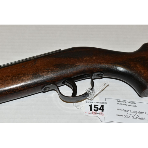 154 - A WEBLEY & SCOTT .177 CAL JAGUAR AIR RIFLE, no visible serial number, overall length 92cm approx., s... 